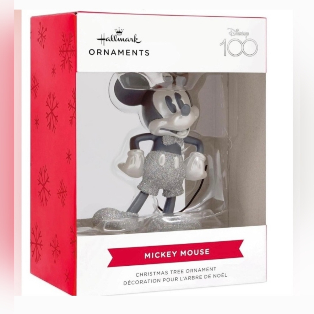 Disney 100th Anniversary Silver Glitter Mickey Mouse
